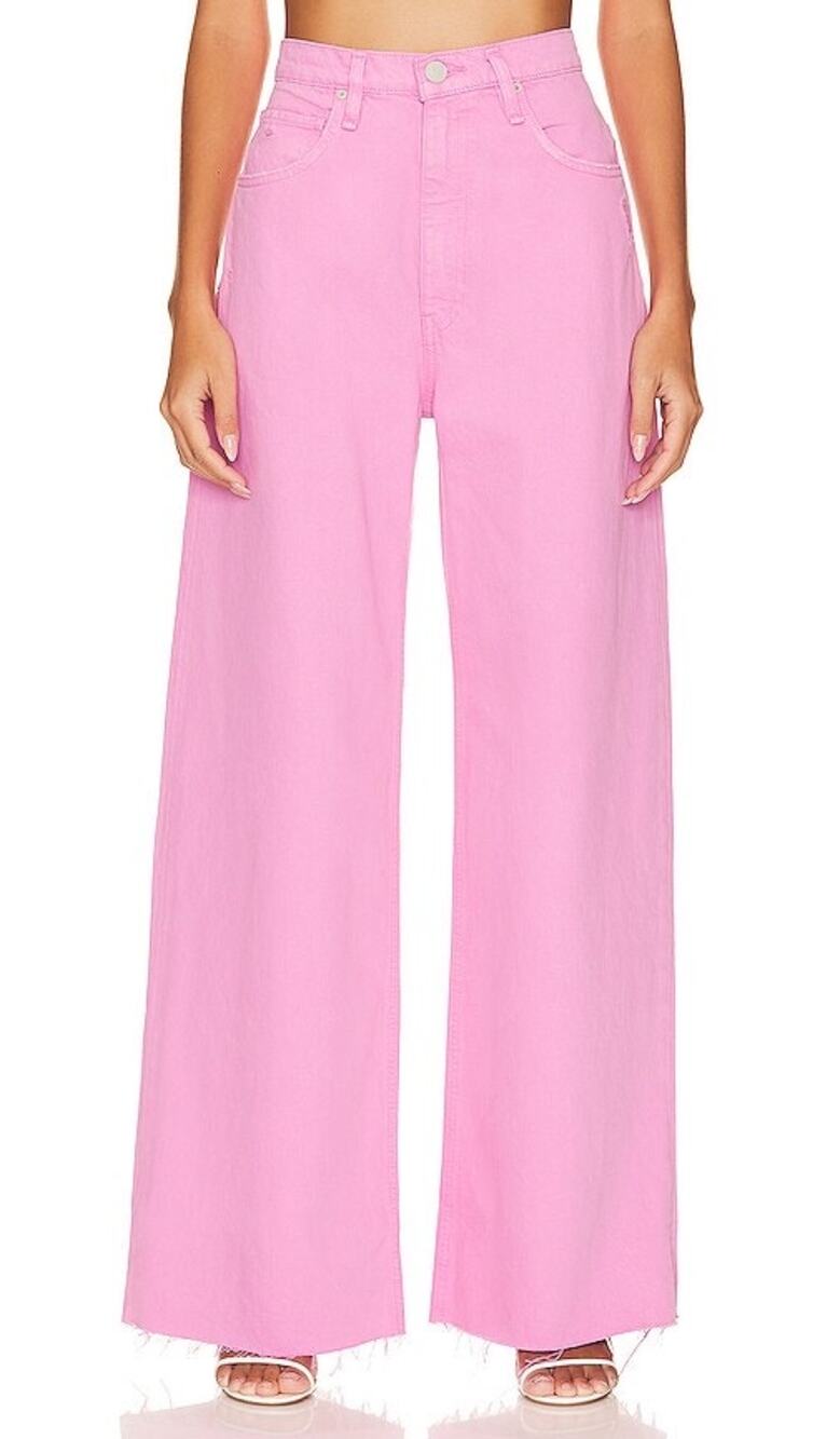 Hudson James High Rise Wide Leg Jeans Fuchsia Pink Size 25